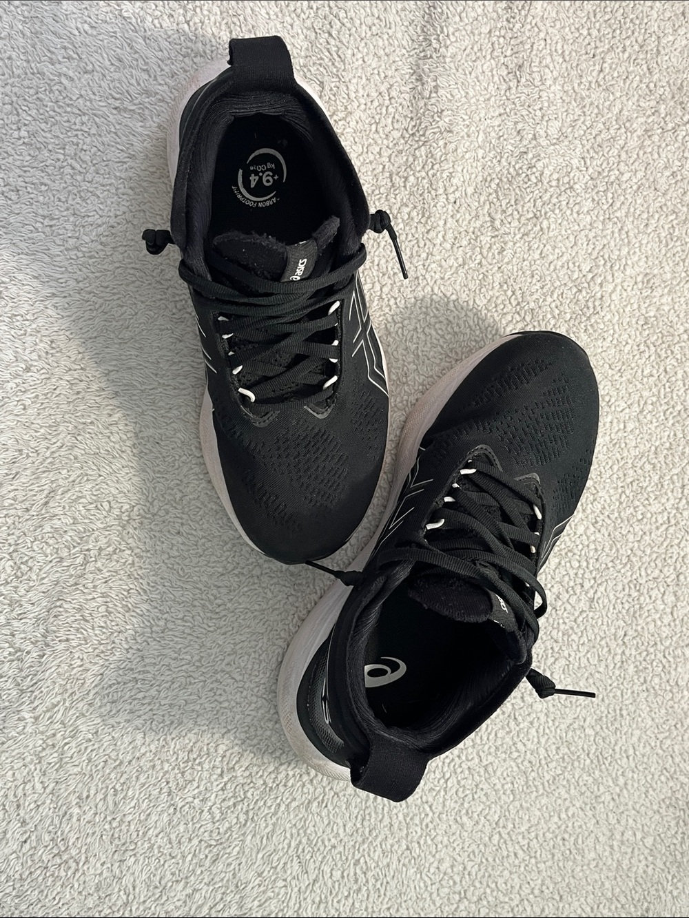 Asics Black and White Men's Athletic Sneakers